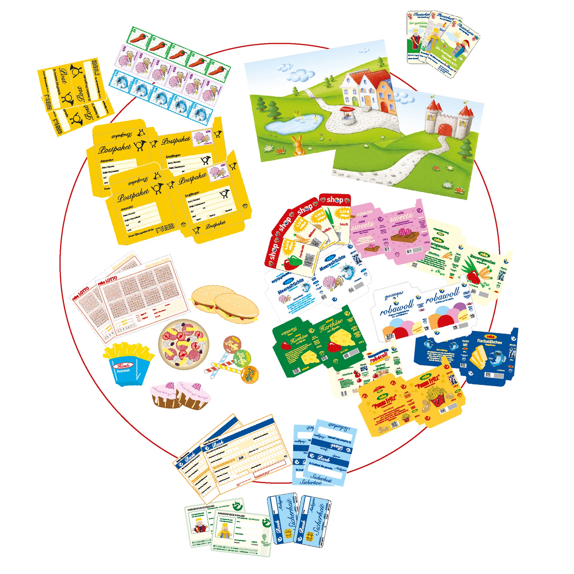 Roba 6962ZU Spielhaus mit Zubehör gelb – Rollenspiel - gelb - Rollenspiel - Produktbild 1