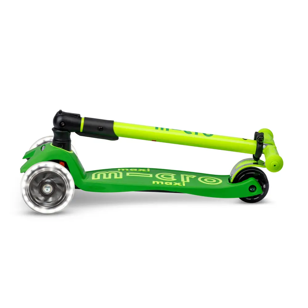 micro mobility - maxi micro deluxe foldable neon LED parrot green
