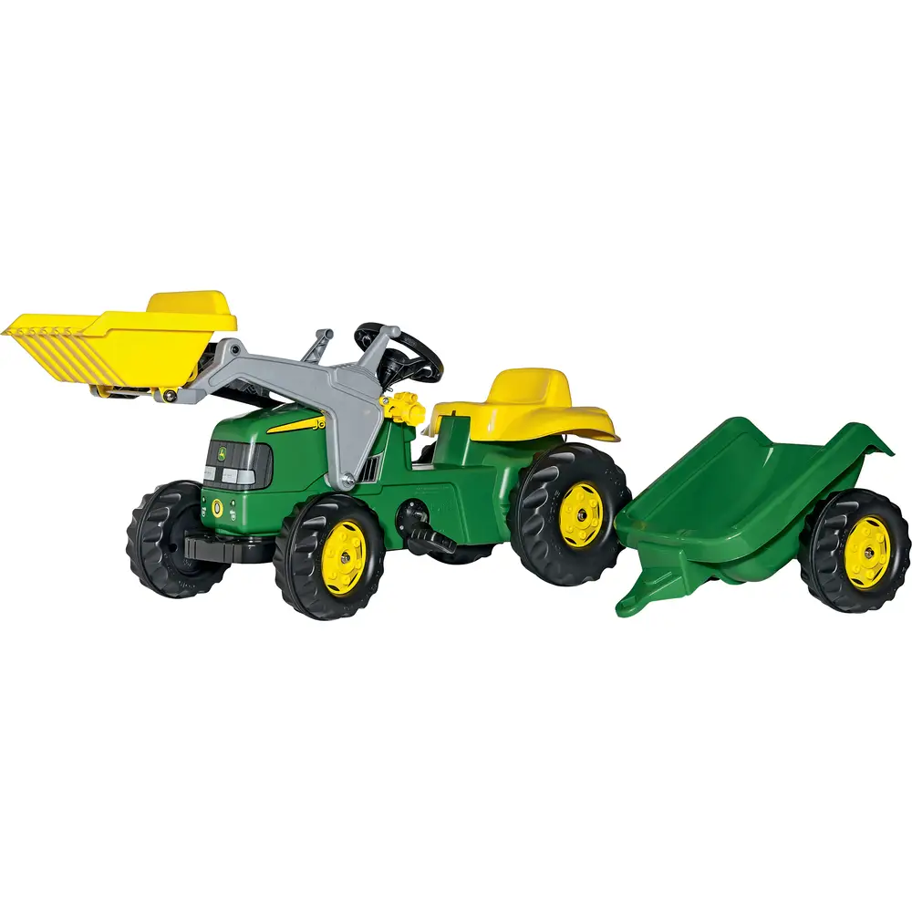 rollyToys John Deere mit Frontlader und Anhänger